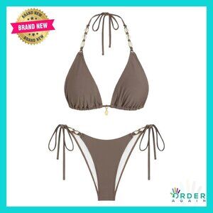 Sexy Triangle Bikini Set Halter String Two Piece Swimsuit Cheeky Brazilian